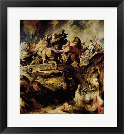 Framed Battle of the Amazons and Greeks Print