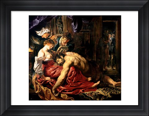Framed Samson and Delilah, c.1609 Print
