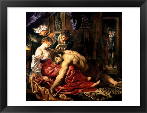 Framed Samson and Delilah, c.1609 Print