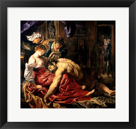 Framed Samson and Delilah, c.1609 Print