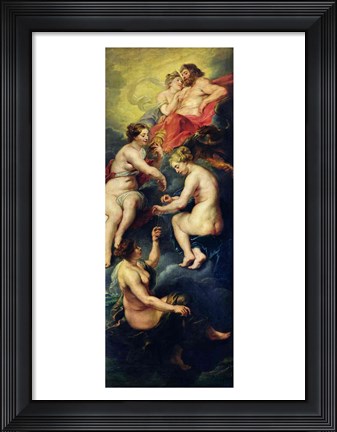 Framed Medici Cycle: The Three Fates Foretelling the Future of Marie de Medici Print
