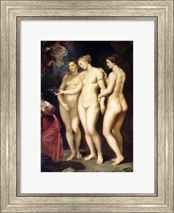 Framed Medici Cycle: Education of Marie de Medici, detail of the Three Graces Print