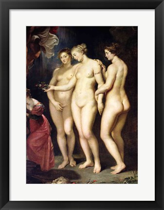 Framed Medici Cycle: Education of Marie de Medici, detail of the Three Graces Print