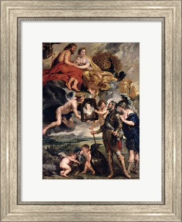 Framed Medici Cycle: Henri IV Receiving the Portrait of Marie de Medici Print