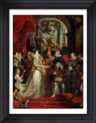 Framed Proxy Marriage of Marie de Medici Print