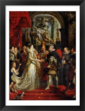 Framed Proxy Marriage of Marie de Medici Print