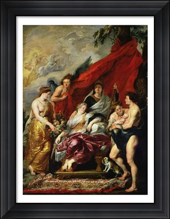 Framed Birth of Louis XIII Print