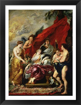 Framed Birth of Louis XIII Print