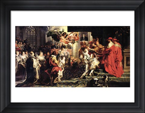 Framed Coronation of Marie de Medici Print