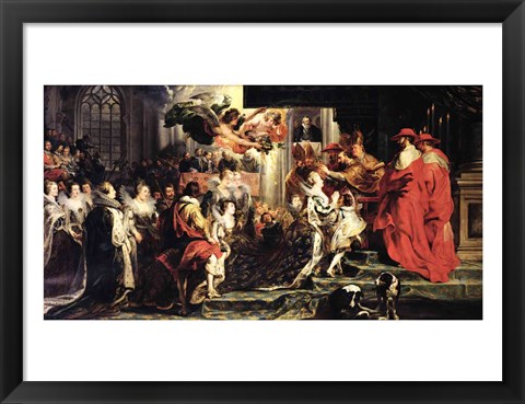 Framed Coronation of Marie de Medici Print