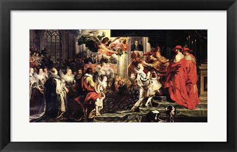 Framed Coronation of Marie de Medici Print