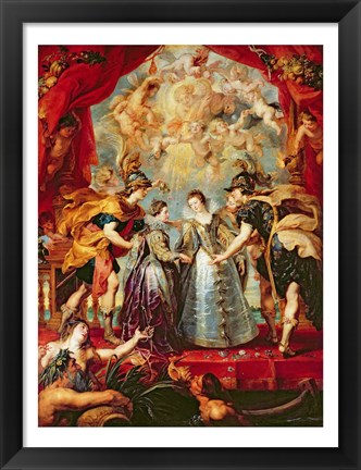 Framed Medici Cycle: Exchange of the Two Princesses of France and Spain Print