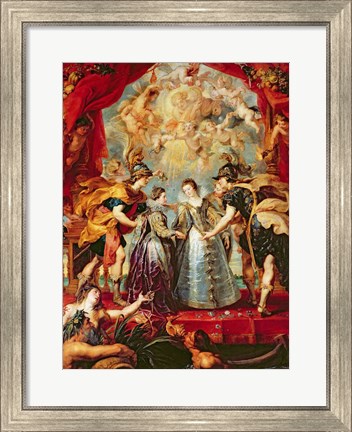 Framed Medici Cycle: Exchange of the Two Princesses of France and Spain Print