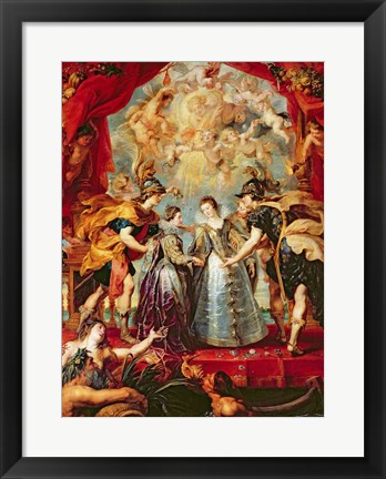 Framed Medici Cycle: Exchange of the Two Princesses of France and Spain Print