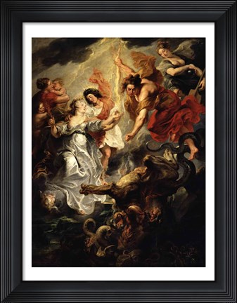 Framed Reconciliation of Marie de Medici and her son Print