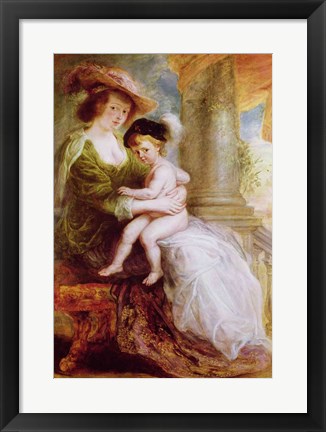 Framed Helene Fourment - with child Print