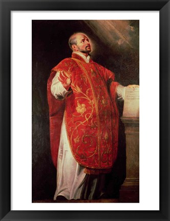 Framed St. Ignatius of Loyola Print