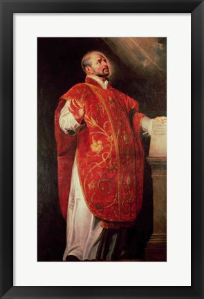 Framed St. Ignatius of Loyola Print