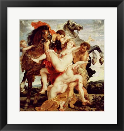 Framed Rape of the Daughters of Leucippus Print