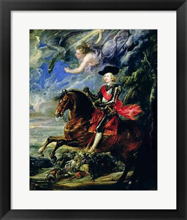 Framed Cardinal Infante Ferdinand at the Battle of Nordlingen, c.1634 Print