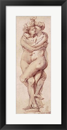 Framed Embracing Couple Print