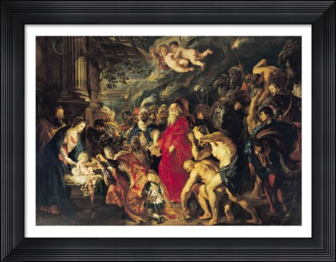 Framed Adoration of the Magi, 1610 Print