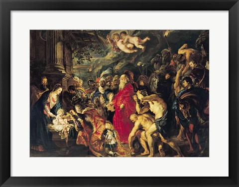 Framed Adoration of the Magi, 1610 Print