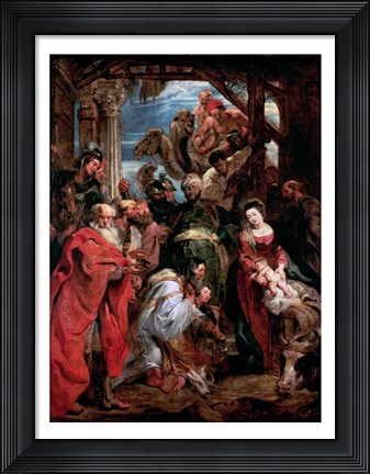 Framed Adoration of the Magi, 1624 Print