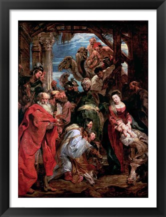 Framed Adoration of the Magi, 1624 Print