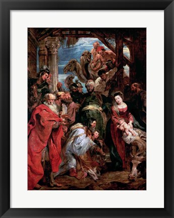 Framed Adoration of the Magi, 1624 Print