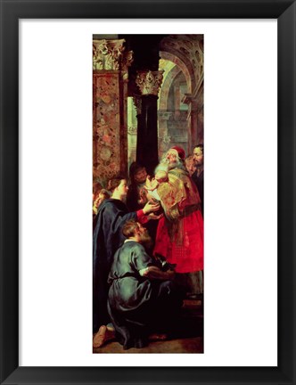 Framed Presentation in the Temple, right panel from the Descent from the Cross triptych Print