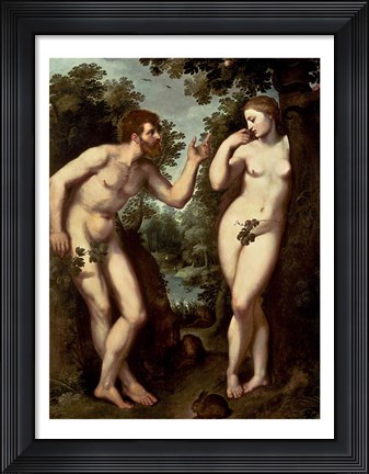 Framed Adam and Eve, c.1599 Print