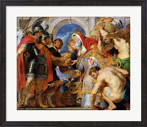 Framed Abraham and Melchizedek Print