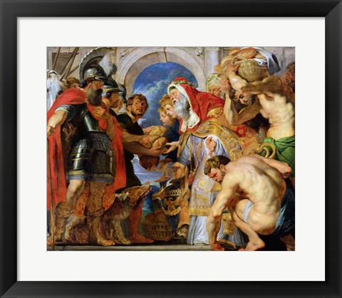 Framed Abraham and Melchizedek Print