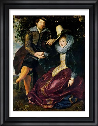 Framed Self portrait with Isabella Brandt Print