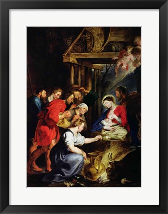 Framed Adoration of the Shepherds Print