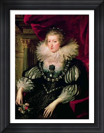 Framed Portrait of Anne of Austria - detail Print