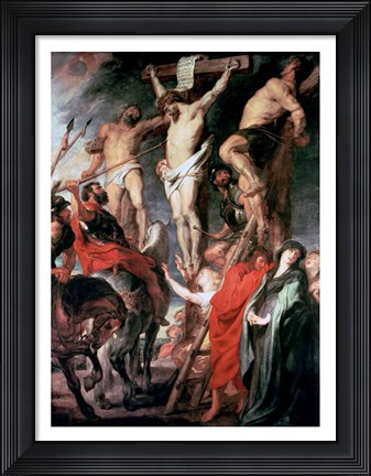Framed Christ Between the Two Thieves, 1620 Print
