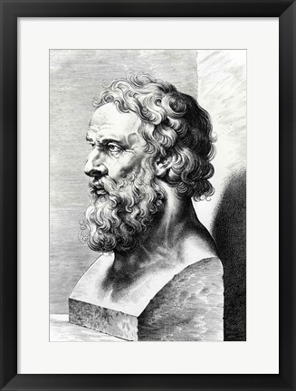 Framed Bust of Plato Print