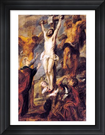 Framed Christ Between the Two Thieves Print