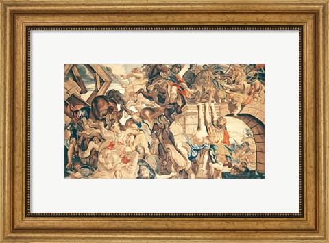 Framed Battle of Pons Milvius Print