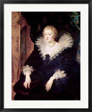 Framed Portrait of Anne of Austria Print