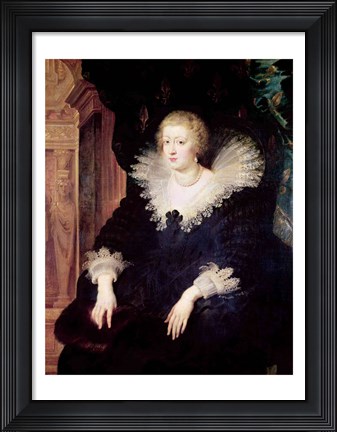 Framed Portrait of Anne of Austria Print