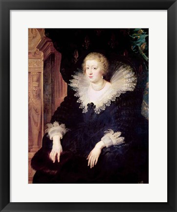 Framed Portrait of Anne of Austria Print