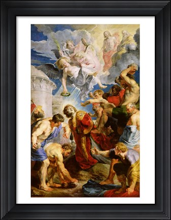 Framed Stoning of St. Stephen Print