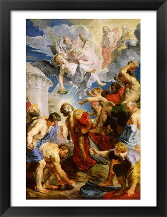 Framed Stoning of St. Stephen Print