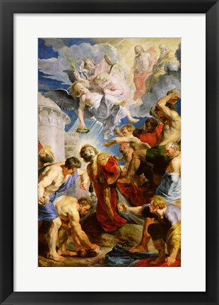 Framed Stoning of St. Stephen Print