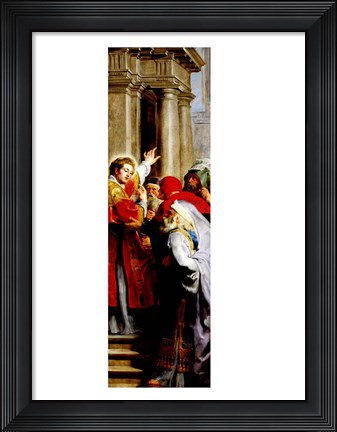 Framed St. Stephen Preaching Print