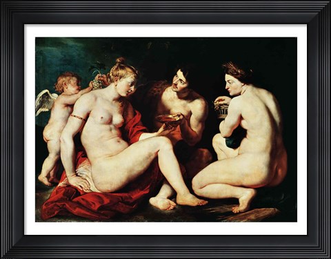 Framed Venus, Cupid, Bacchus and Ceres, 1613 Print