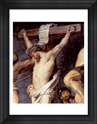 Framed Christ Between the Two Thieves, 1620 - up close Print